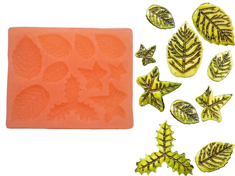 10'lu Yaprak Model Silikon Mum Kalıbı M-220