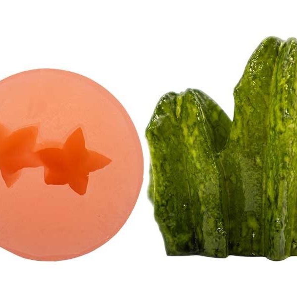 2'li Mini Kaktüs Silikon Mum Kalıbı M-210