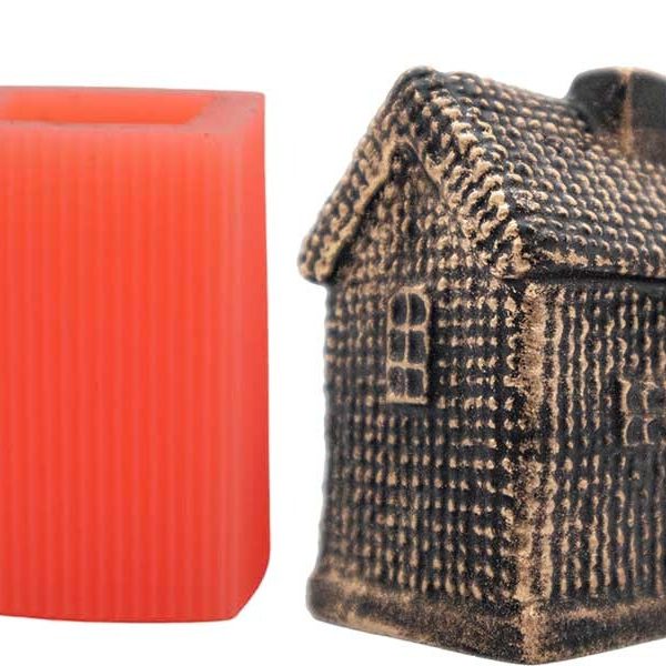 3 Boyutlu Ev Silikon Mum Kalıbı M-150