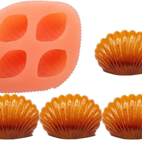 4'lü Küçük İstiridye Silikon Mum Kalıbı M-221