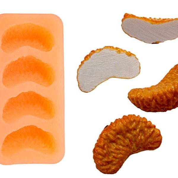 4'lü Mandalina Silikon Mum Kalıbı M-218