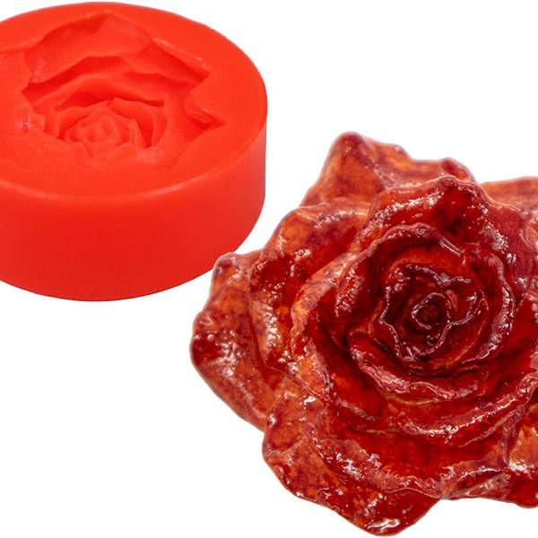 Açmış Gül Silikon Mum Kalıbı M-60