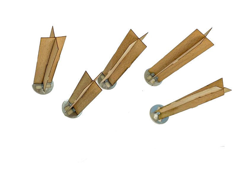 Artı Model Ahşap Fitil + Yapışkanlı Sehpası 10 Adet