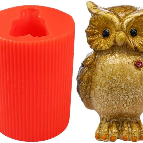 Baykuş Silikon Mum Kalıbı M-22