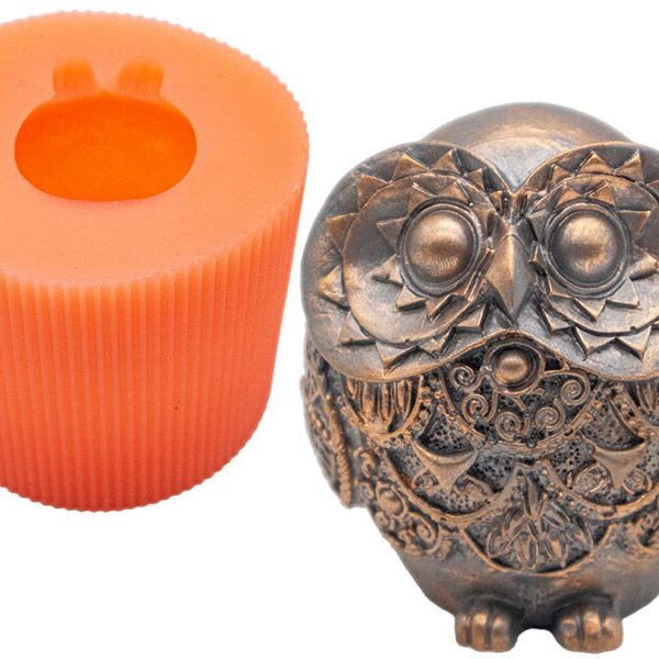 Büyük Baykuş Silikon Mum Kalıbı M-241