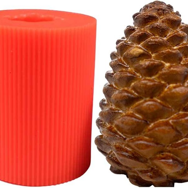 Büyük Kozalak Silikon Mum Kalıbı M-42