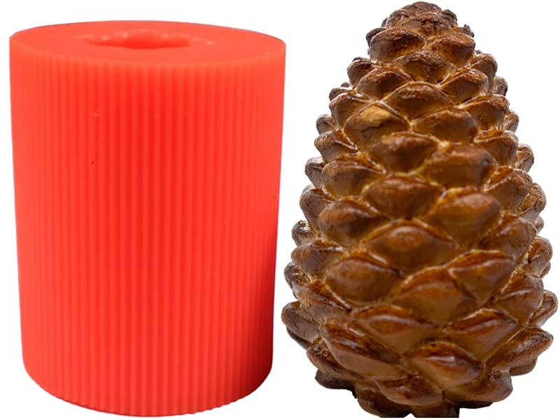 Büyük Kozalak Silikon Mum Kalıbı M-42