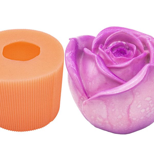 Büyük Şakayık Gül Silikon Mum Kalıbı M-254