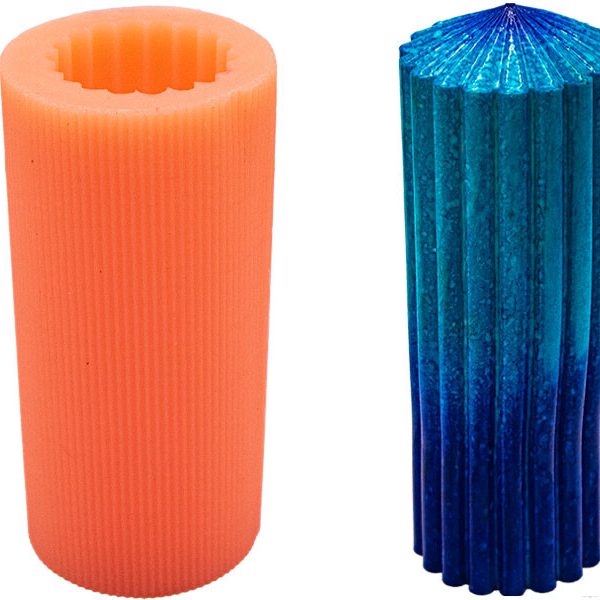 Büyük Silindir Sütunlu Silikon Mum Kalıbı M-209