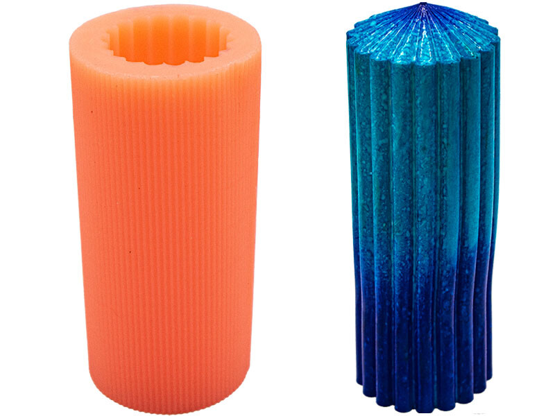Büyük Silindir Sütunlu Silikon Mum Kalıbı M-209