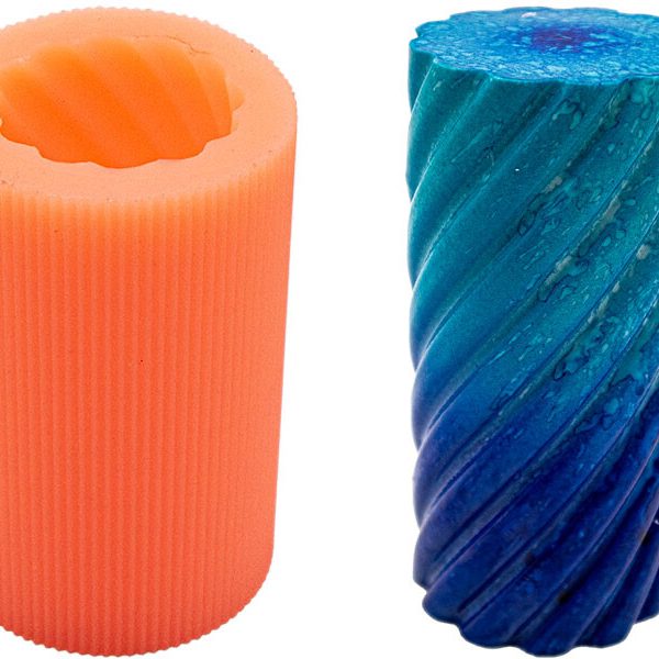 Büyük Twister Silindir Silikon Mum Kalıbı M-236
