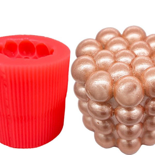 Büyük Yuvarlak Bubble Silikon Mum Kalıbı M-135
