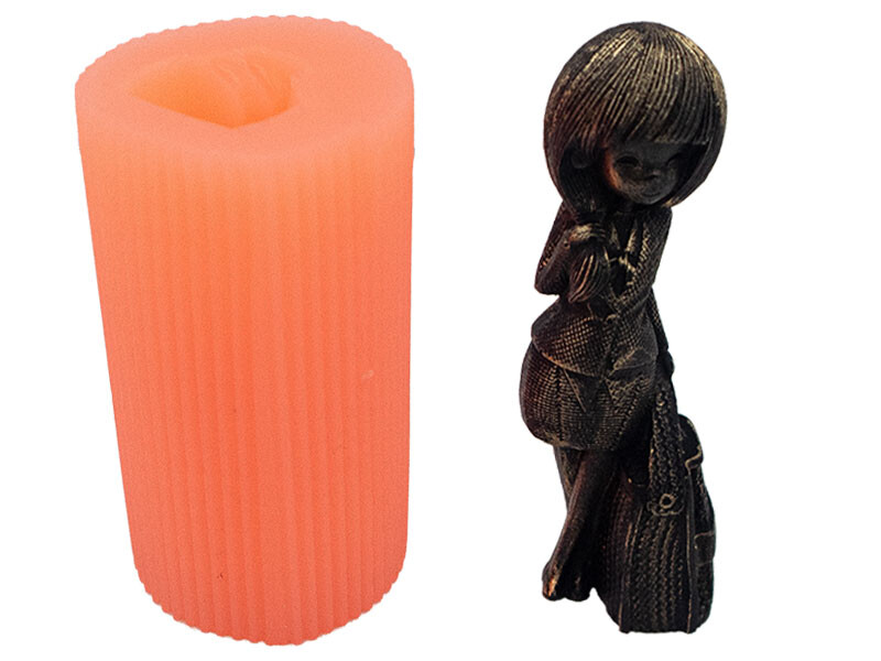 Çantalı Kız Silikon Mum Kalıbı M-258