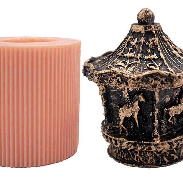 Carusel Atlı Karınca Silikon Mum Kalıbı M-189