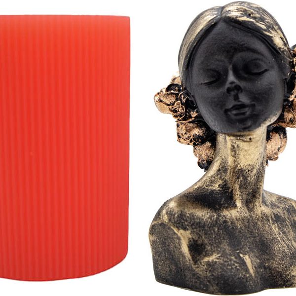 Çiçek Saçlı Kadın Silikon Mum Kalıbı M-149