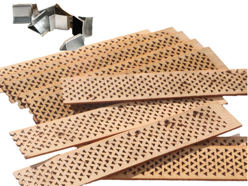 Delikli Ahşap Fitil Küçük Boy + Yapışkanlı Sehpası 50 Adet