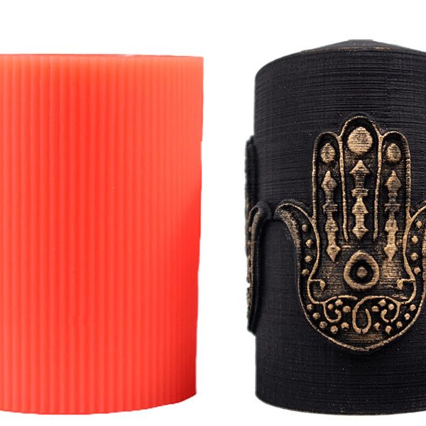 Fatma Ana Eli Silindir Silikon Mum Kalıbı M-127