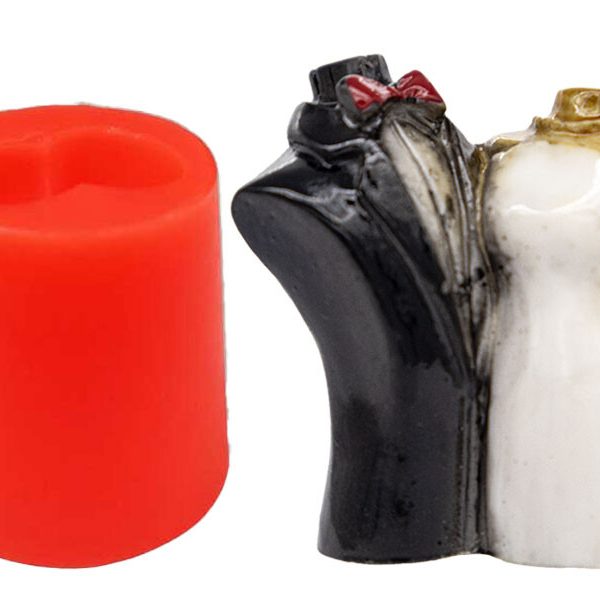 Gelin Damat Silikon Mum Kalıbı M-103
