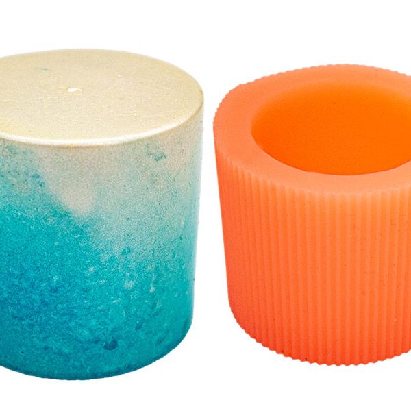 Geniş Silindir Silikon Mum Kalıbı M-262