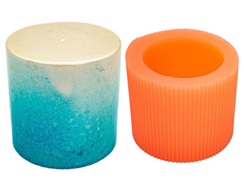 Geniş Silindir Silikon Mum Kalıbı M-262