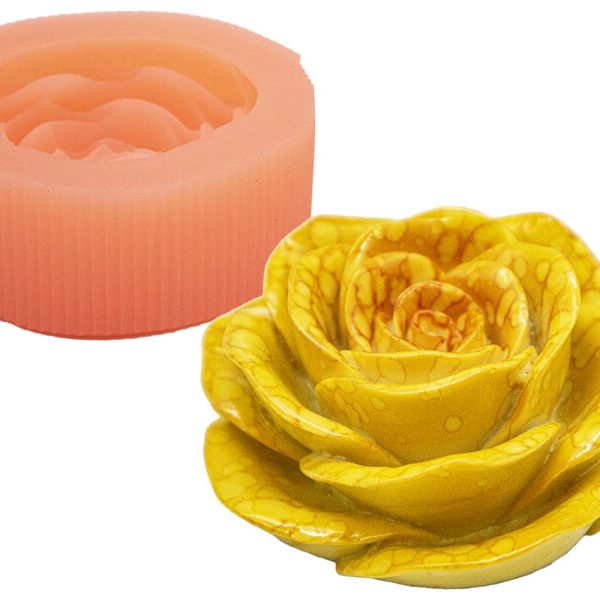 Gül Model Silikon Mum Kalıbı M-249
