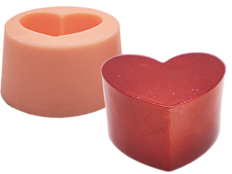 Kalp Silikon Mum Kalıbı M-187