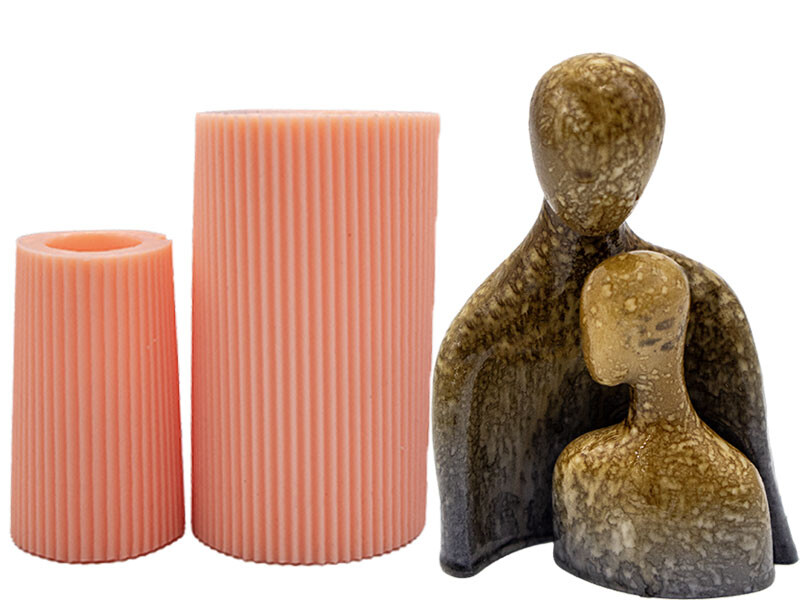 Kalpli Sevgililer Silikon Mum Kalıbı M-191