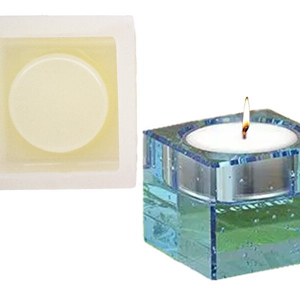 Kare Tealight Mum Kabı Epoksi Kalıbı EPK-781