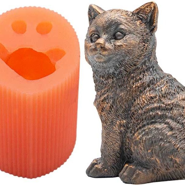 Kedi Silikon Mum Kalıbı M-234