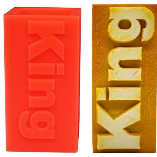 King Yazılı Silikon Mum Kalıbı M-04