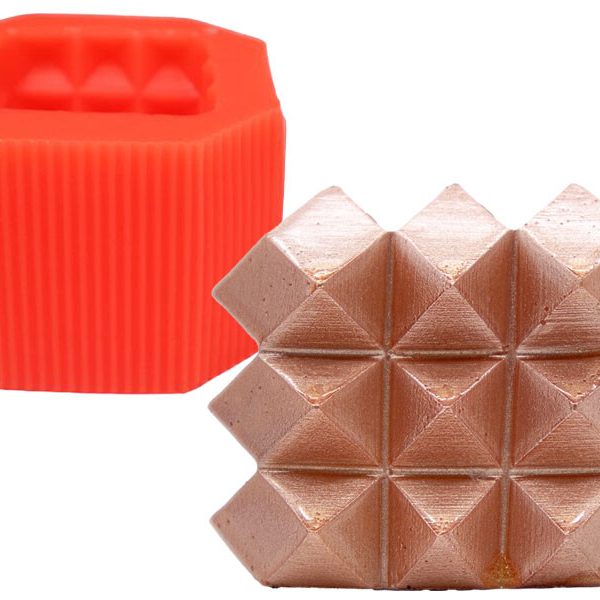 Kübik Blok Silikon Mum Kalıbı M-76