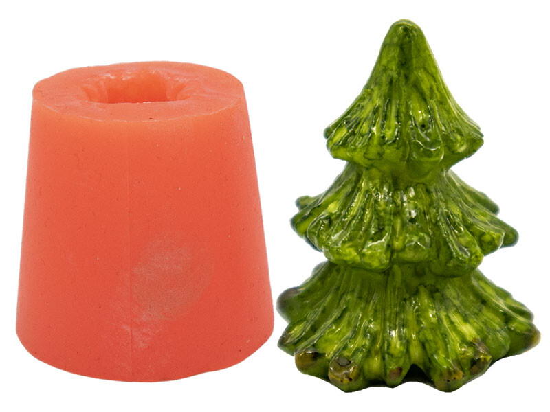 Küçük Çam Ağacı Silikon Mum Kalıbı M-250