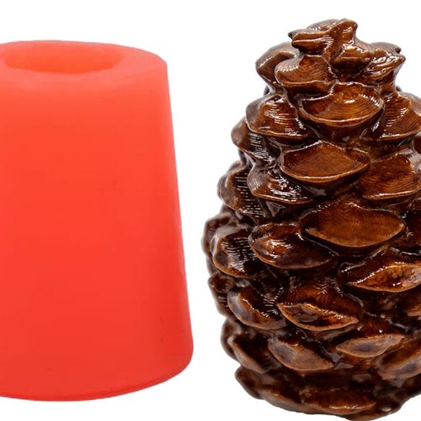 Küçük Kozalak Silikon Mum Kalıbı M-136