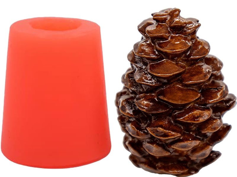 Küçük Kozalak Silikon Mum Kalıbı M-136