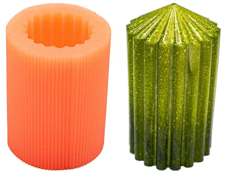 Küçük Silindir Sütunlu Silikon Mum Kalıbı M-237