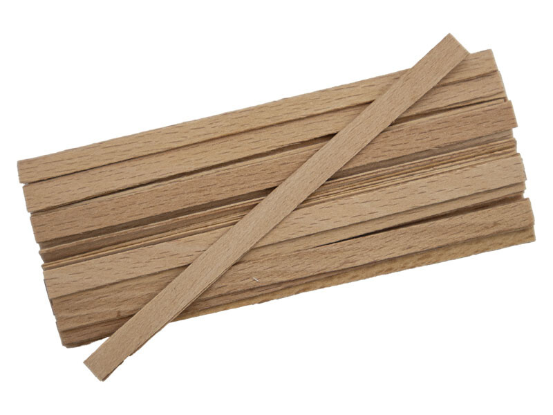 Lamine Model Çift Katmanlı Ahşap Mum Fitili 12 cm 25 Adet