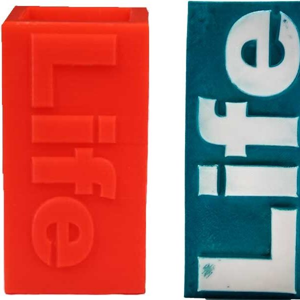 Life Yazılı Silikon Mum Kalıbı M-07