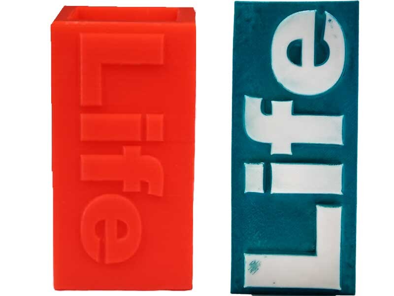 Life Yazılı Silikon Mum Kalıbı M-07