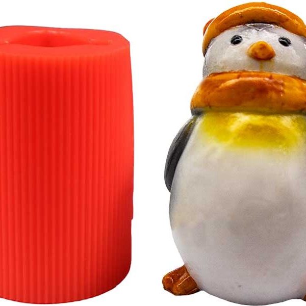 Noel Konseptli Penguen Silikon Mum Kalıbı M-20