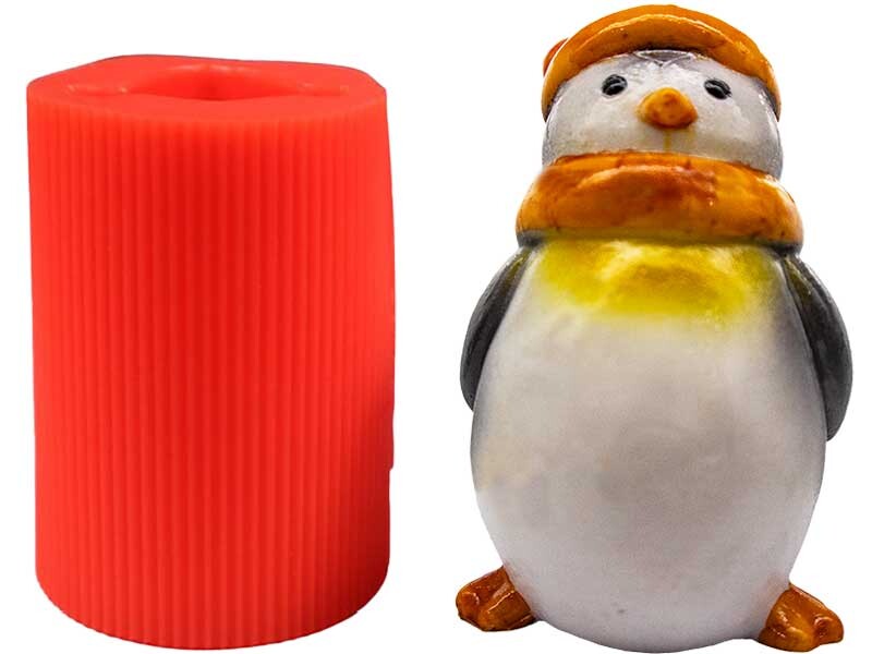 Noel Konseptli Penguen Silikon Mum Kalıbı M-20