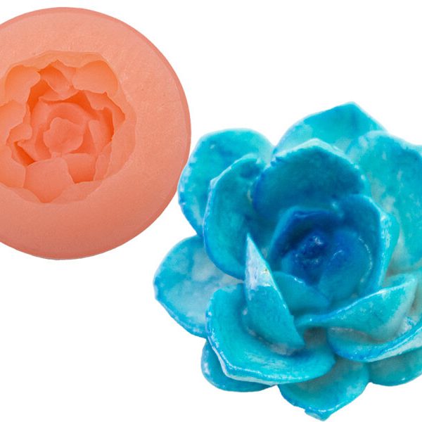Orta Boy Gül Silikon Mum Kalıbı M-227