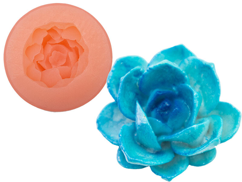 Orta Boy Gül Silikon Mum Kalıbı M-227