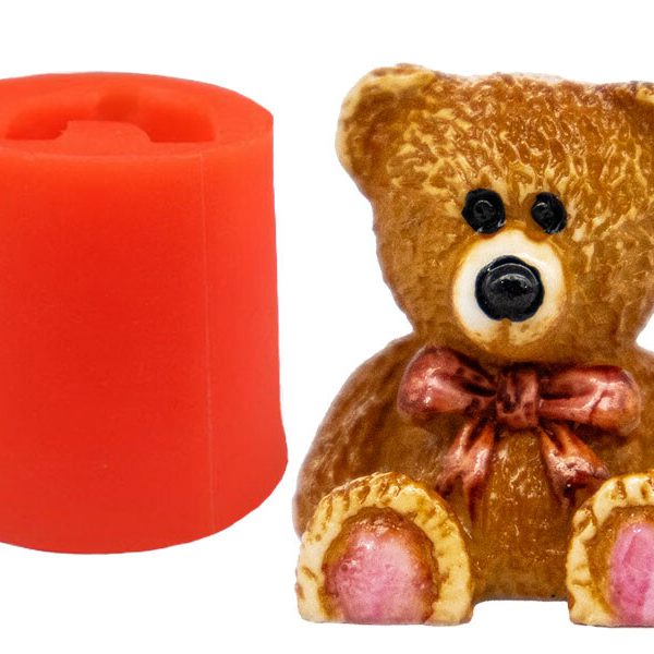 Oturan Ayıcık Silikon Mum Kalıbı M-91