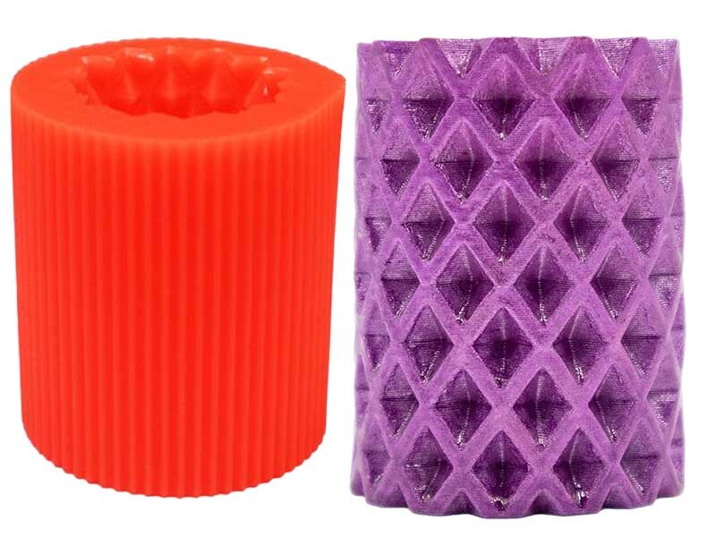 Petek Silindir Silikon Mum Kalıbı M-65