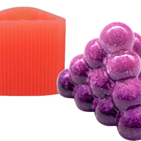 Piramit Bubble Silikon Mum Kalıbı M-139