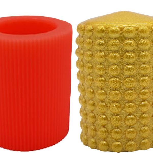 Silindir Kabarcıklı Silikon Mum Kalıbı M-171