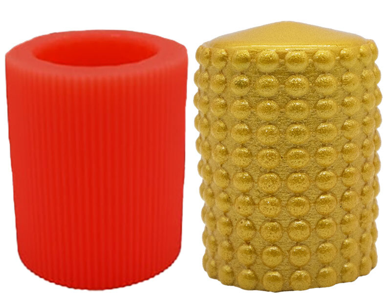 Silindir Kabarcıklı Silikon Mum Kalıbı M-171