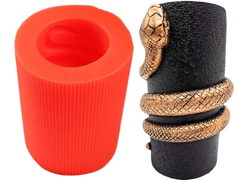 Yılan Desenli Silikon Mum Kalıbı M-11