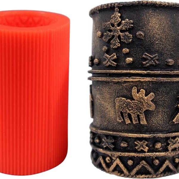 Yılbaşı Konseptli Silikon Mum Kalıbı M-110