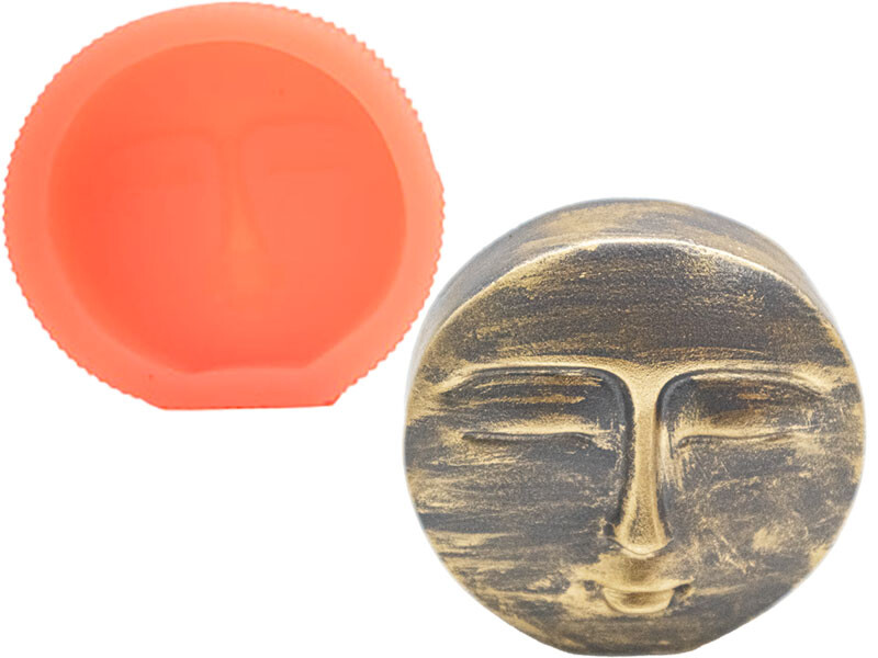 Yuvarlak Yüz Silikon Mum Kalıbı M-174